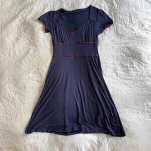 Beautiful vive maria blue and red heart polkadot midi dress